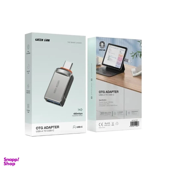 تبدیل USB-A به Type-C گرین لاین Green Lion مدل GNOTGACTAGY