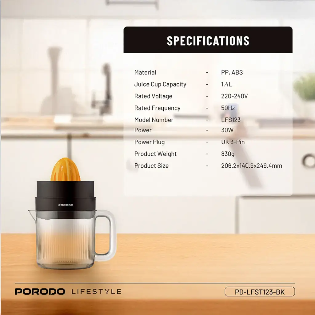 آبمیوه‌گیری دوطرفه پورودو مدل Porodo BI-Directional Juicer