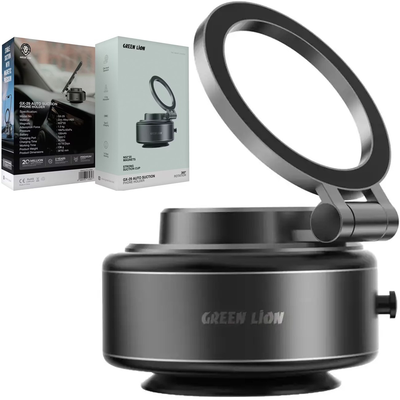 هولدر موبایل گرین مدل GX-29 مکش اتوماتیک