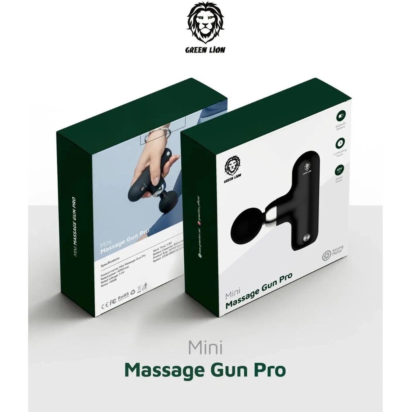 ماساژور شارژی تفنگی گرین لاین Mini Massage Gun Pro مدل GNMIMGUNPBK