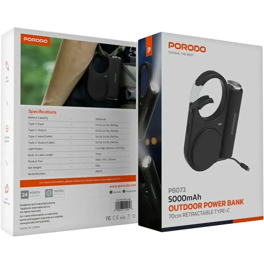 پاوربانک 5000 میلی امپر مدل PB073