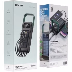 پاور بانک گرین لاین مدل Solar Max ظرفیت 30000 میلی آمپر ساعت